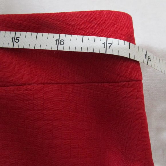 Vintage NYP Suits Red Dress Suit Set Skirt and Jacket Size 14 Long Sleeve Career - Picture 8 of 12